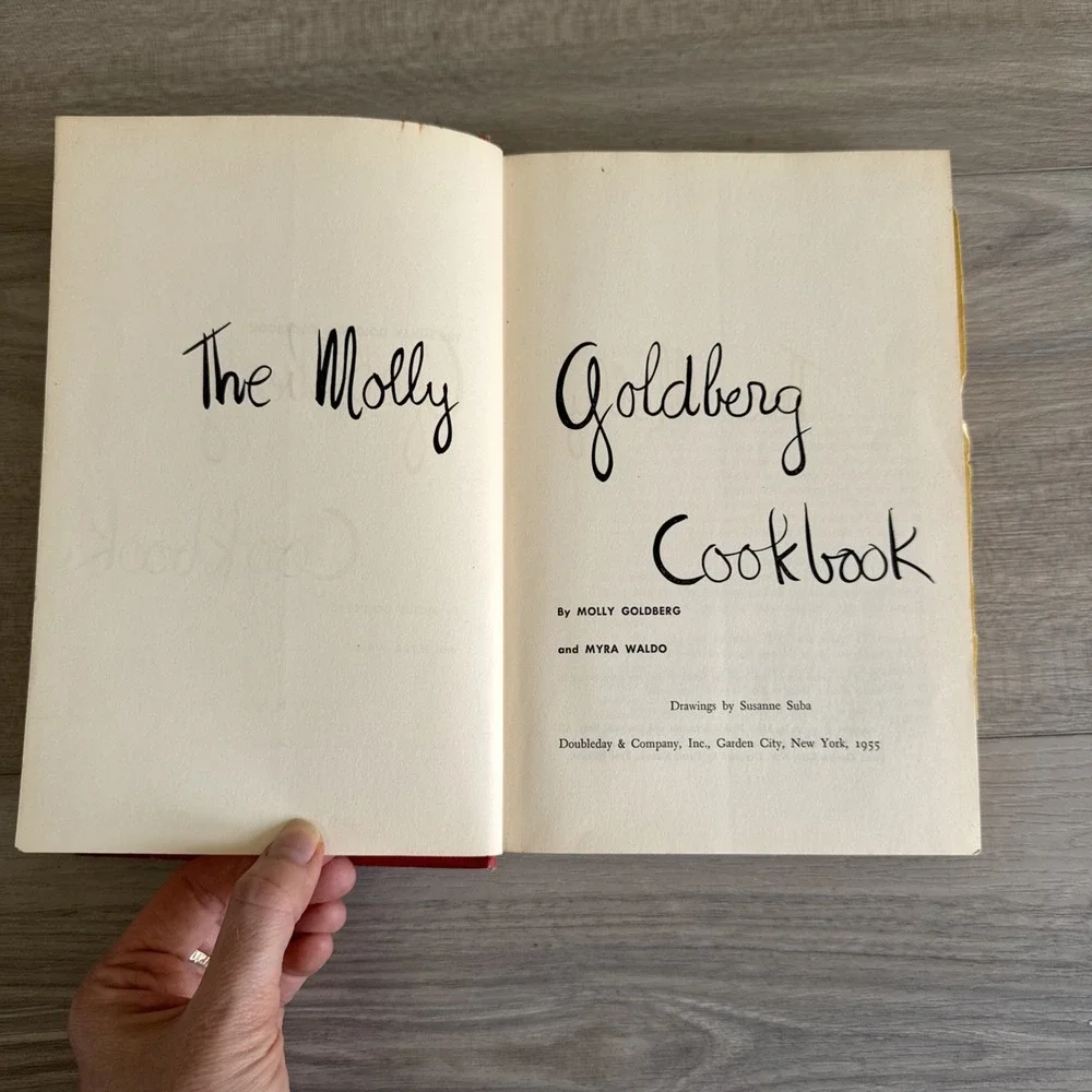 Vtg 1955 Hardcover The Molly Goldberg Jewish Cookbook Gertrude Berg‎ Myra Waldo